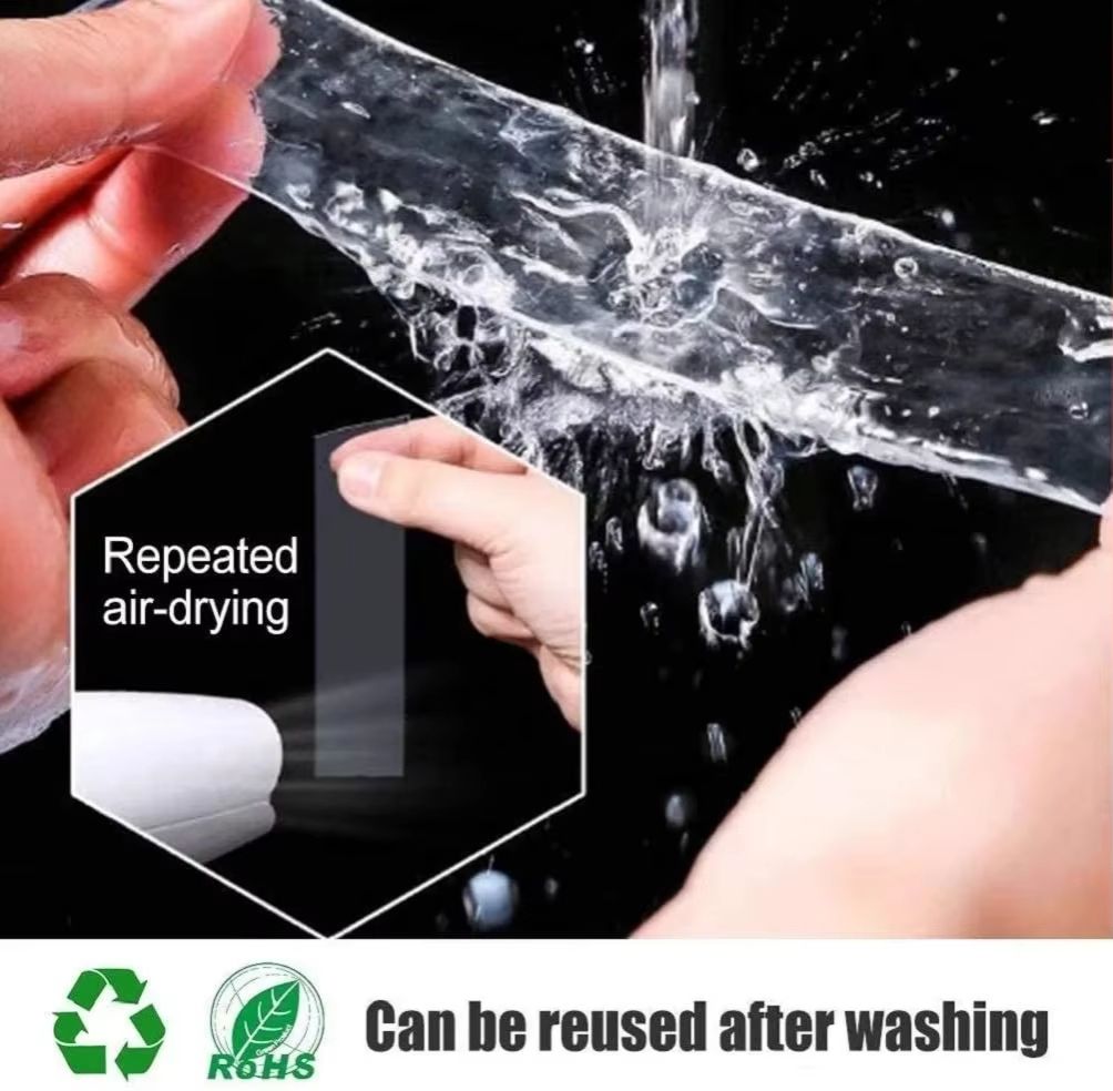 3M/5M Double Sided Tape Heavy Duty Nano Adhesive Clear Waterproof Removable Gel Tape for Wall Carpet Picture Hanging Kitchen and Bathroom Waterproof and Cleanable Tool