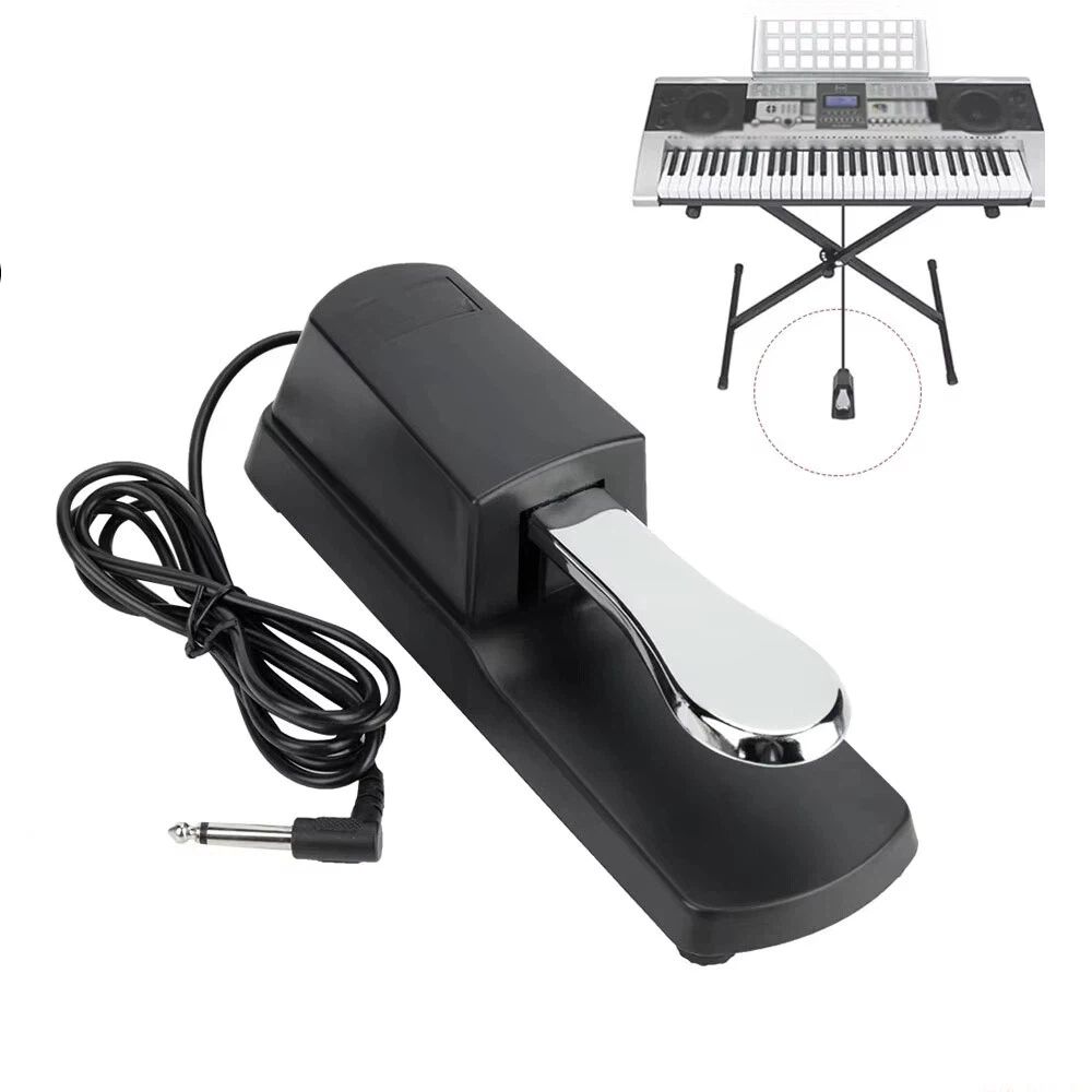 Sustain Pedal with Polarity Switch for MIDI Keyboard Synth Digital Pianos Electric Piano Drum Musical Instrument Accessories