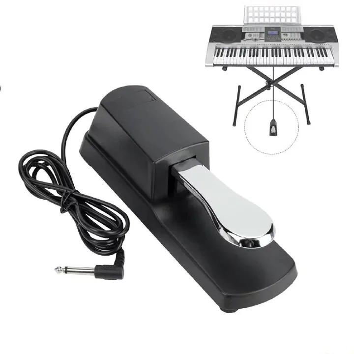 Sustain Pedal with Polarity Switch for MIDI Keyboard Synth Digital Pianos Electric Piano Drum Musical Instrument Accessories