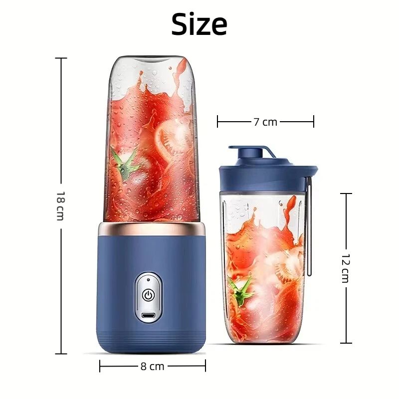 400ml Portable USB Personal Mini Juicer Cup Multifunction Fruit Mixers Juicers Handheld Travel Blender Single Cups Water Bottles For Smoothie Milkshake Kitchen Mini Mixer Tool