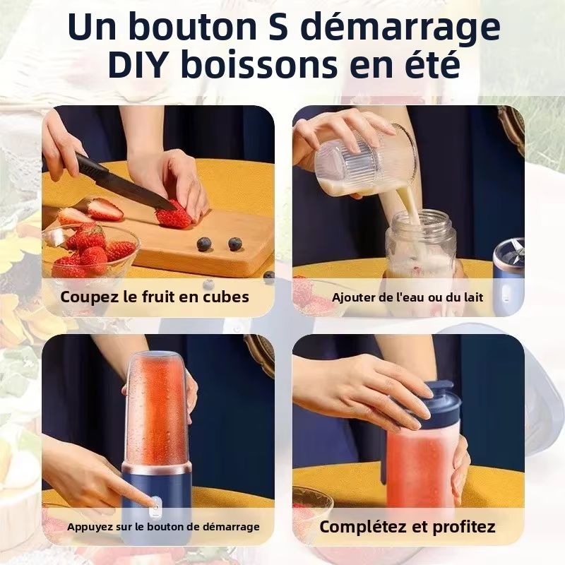 400ml Portable USB Personal Mini Juicer Cup Multifunction Fruit Mixers Juicers Handheld Travel Blender Single Cups Water Bottles For Smoothie Milkshake Kitchen Mini Mixer Tool