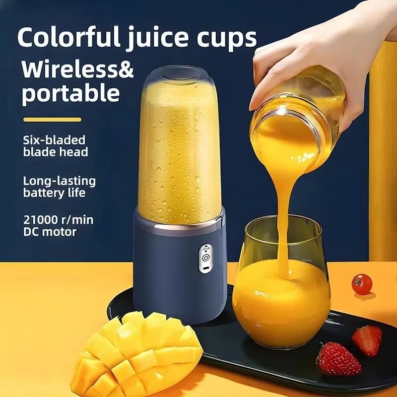 400ml Portable USB Personal Mini Juicer Cup Multifunction Fruit Mixers Juicers Handheld Travel Blender Single Cups Water Bottles For Smoothie Milkshake Kitchen Mini Mixer Tool