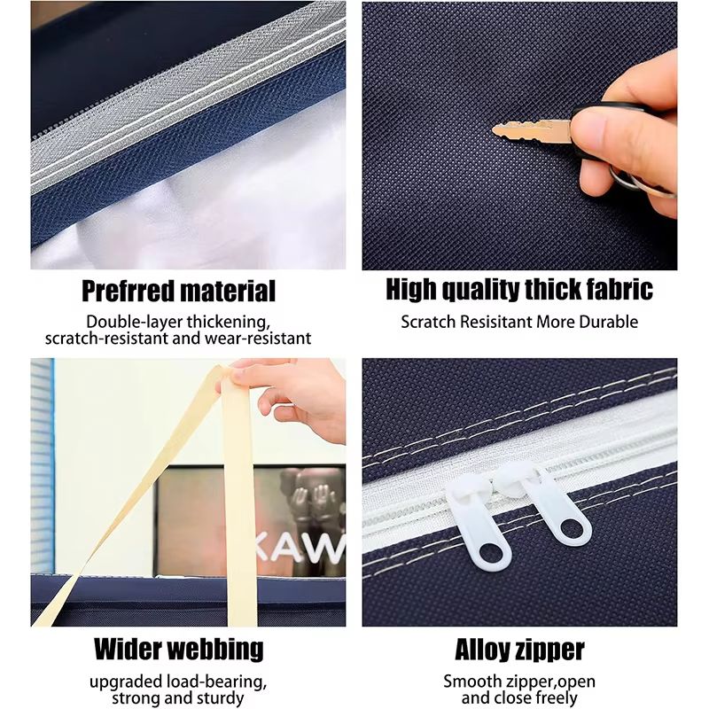 1pcs Extra Large Moving Luggage Bags Laundry Shopping Bag Home Storage Travel Bag Packing Tool Foldable Large Capacity Quilt Storage Heavy-Duty Storage Bags for Clothes & Bedding