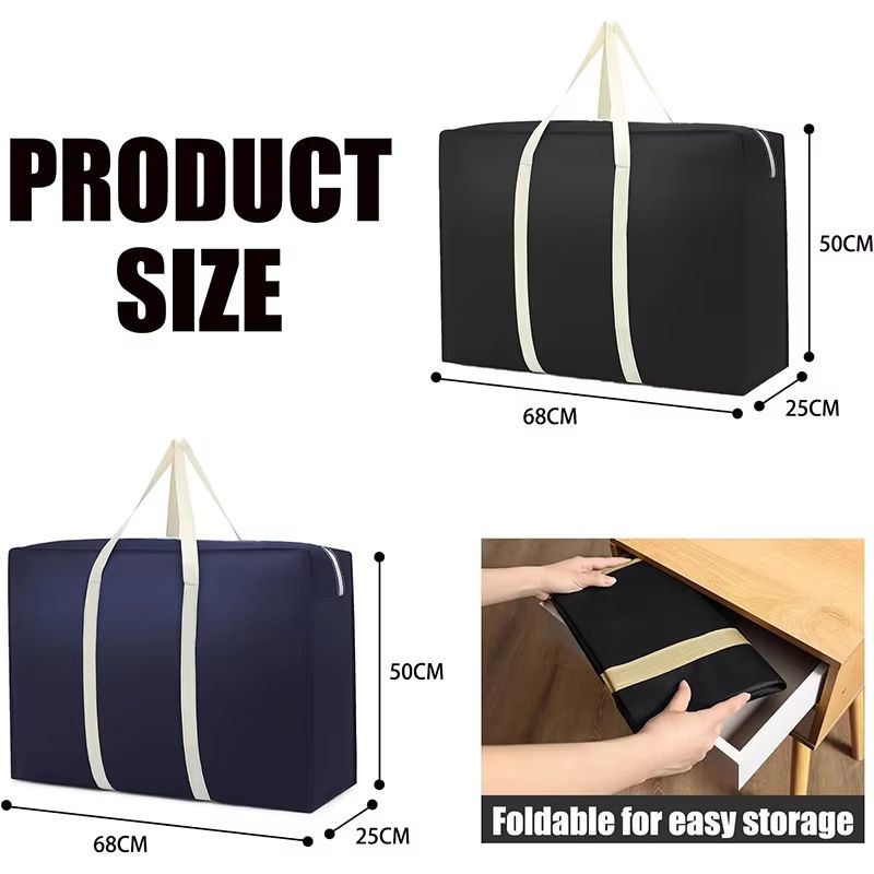 1pcs Extra Large Moving Luggage Bags Laundry Shopping Bag Home Storage Travel Bag Packing Tool Foldable Large Capacity Quilt Storage Heavy-Duty Storage Bags for Clothes & Bedding