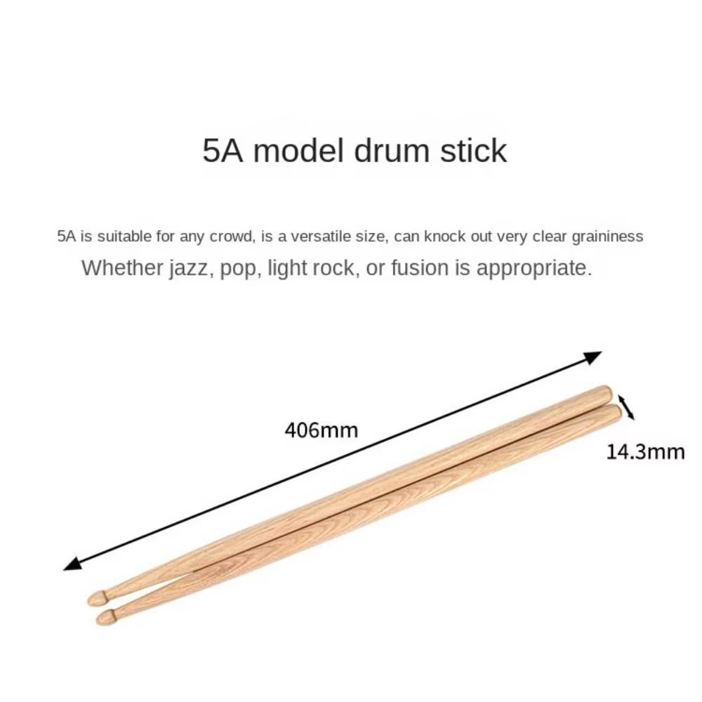 Classic 5A Drum Sticks Classic Maple Wood Drumsticks Professional Drum Stick Percussion Instrument Accessories Drum Set for Drum Practice Beginners Kids Adults Jazz Rock Orchestra