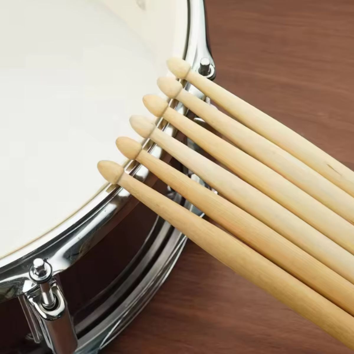 Classic 5A Drum Sticks Classic Maple Wood Drumsticks Professional Drum Stick Percussion Instrument Accessories Drum Set for Drum Practice Beginners Kids Adults Jazz Rock Orchestra