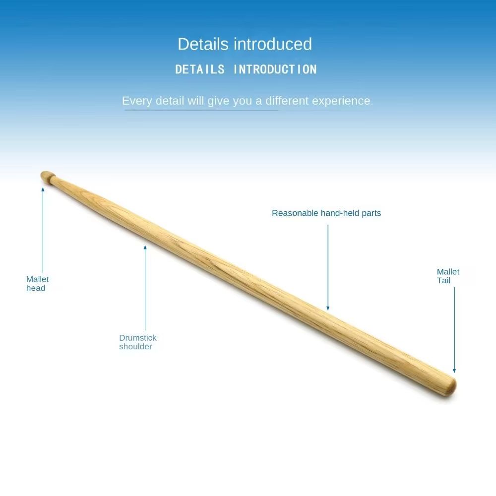 Classic 5A Drum Sticks Classic Maple Wood Drumsticks Professional Drum Stick Percussion Instrument Accessories Drum Set for Drum Practice Beginners Kids Adults Jazz Rock Orchestra