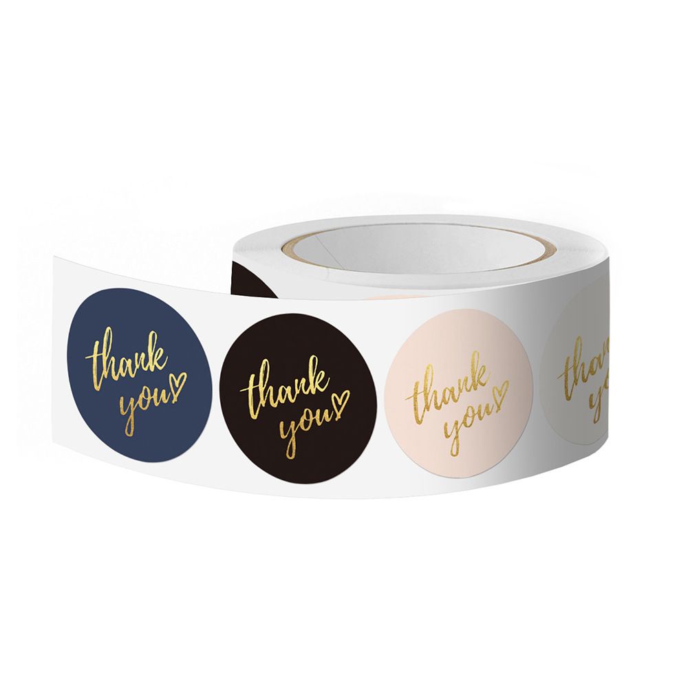 500pcs 1inch Thank You Stickers For Envelope Sealing Labels Stationery Supplies Handmade Wedding Gift Decoration Rolling Stickers Roll Merci Lables