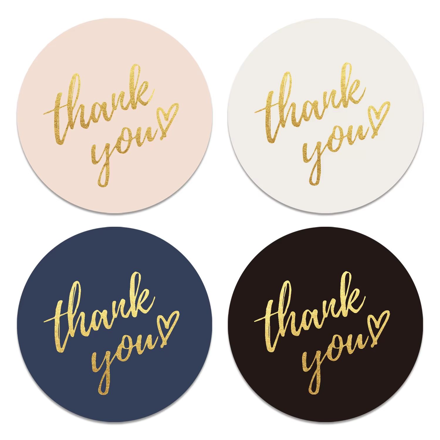 500pcs 1inch Thank You Stickers For Envelope Sealing Labels Stationery Supplies Handmade Wedding Gift Decoration Rolling Stickers Roll Merci Lables