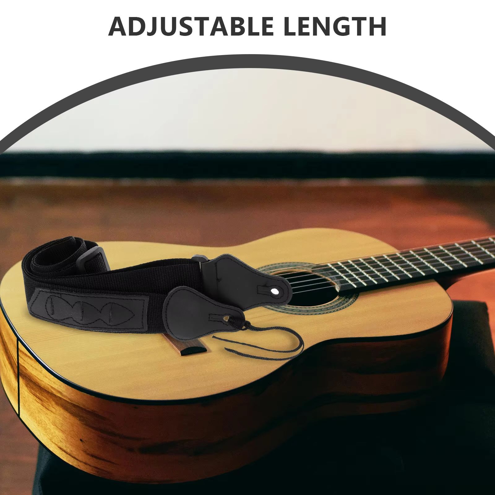 Adjustable Electric Guitar Strap with 3 Guitar Picks Holders PU Leather Ends Acoustic Guitar Bass Strap Belt Accessories