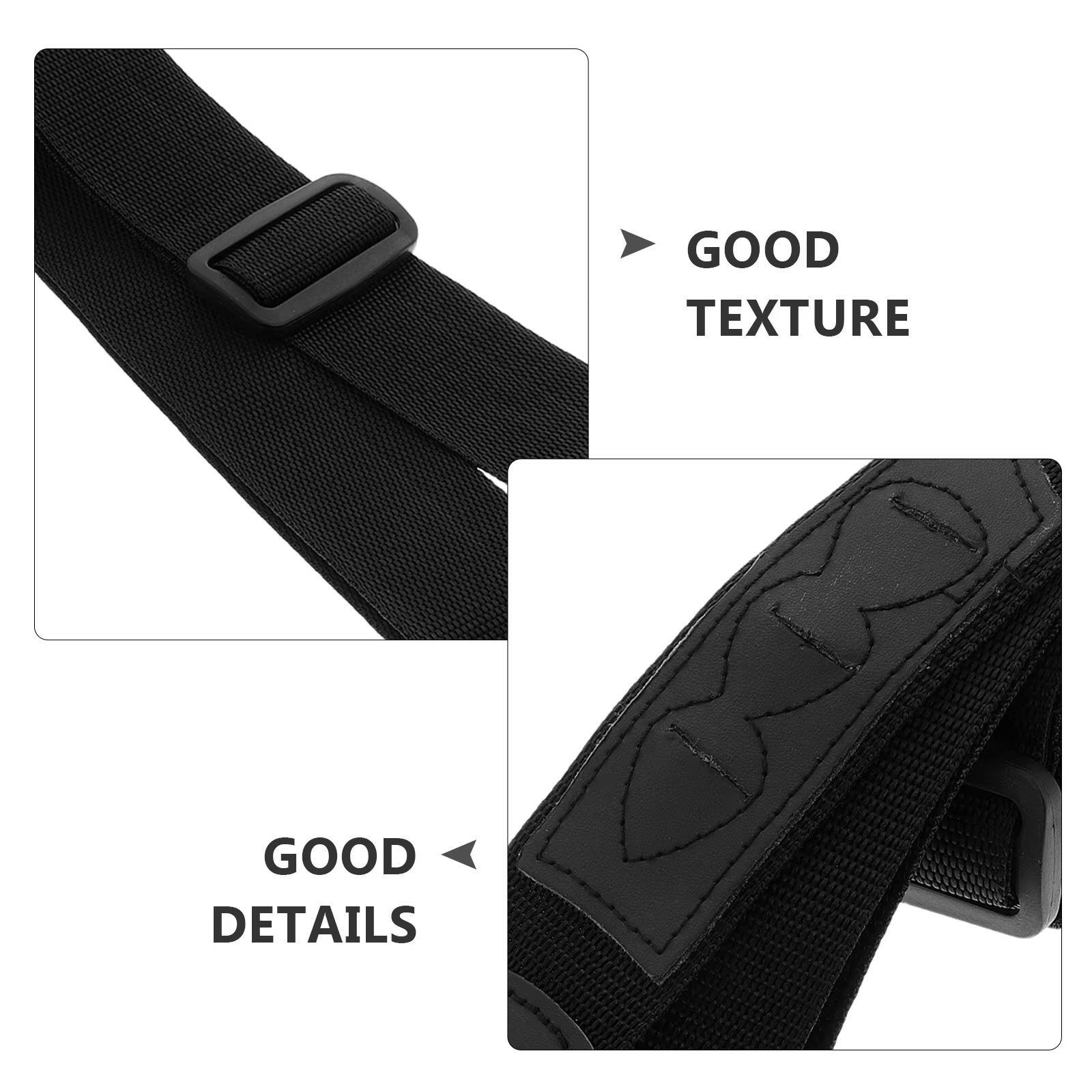 Adjustable Electric Guitar Strap with 3 Guitar Picks Holders PU Leather Ends Acoustic Guitar Bass Strap Belt Accessories