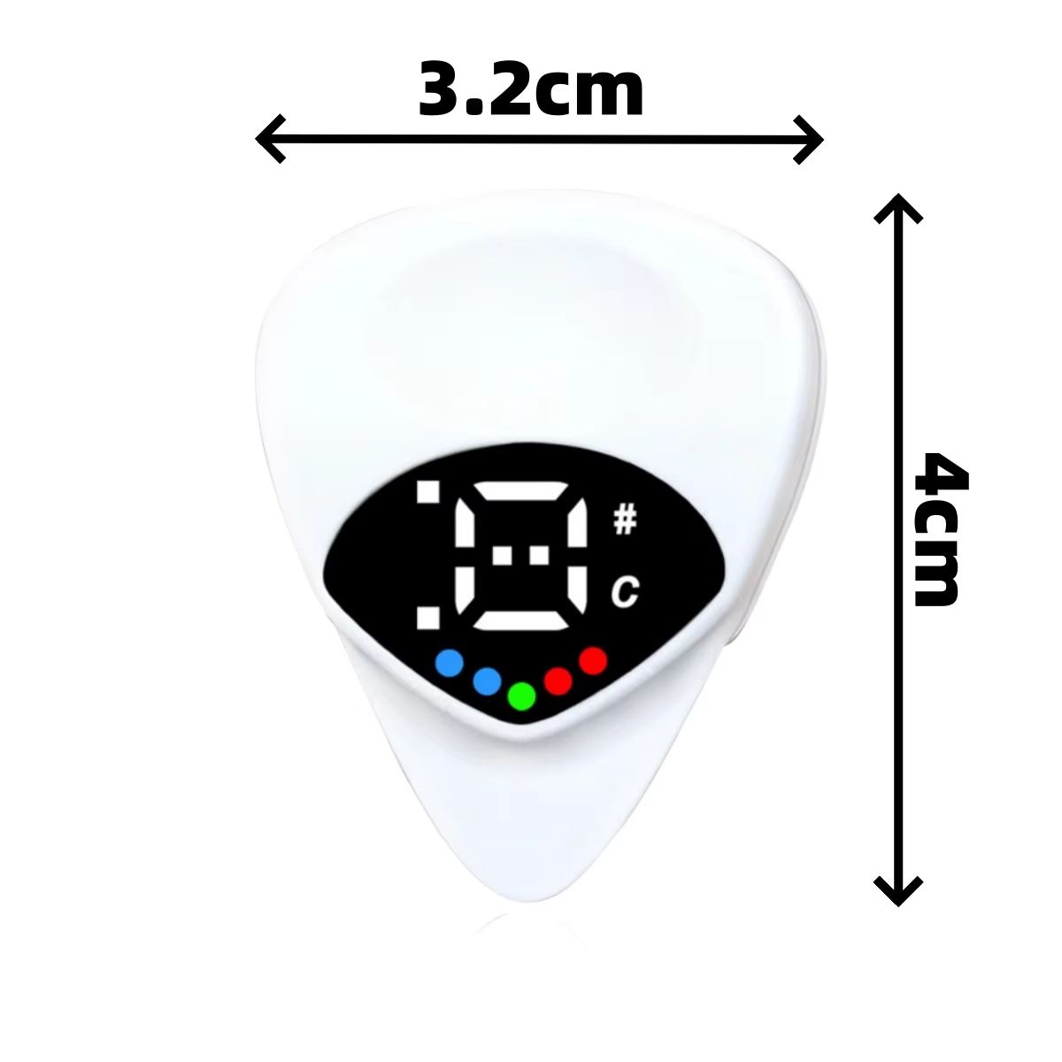 Portable 2 in 1 Guitar Pick & Tuner Multi-Purpose Pitch Calibrator For Folk Guitars and Ukuleles 12-Tone Equal Temperament