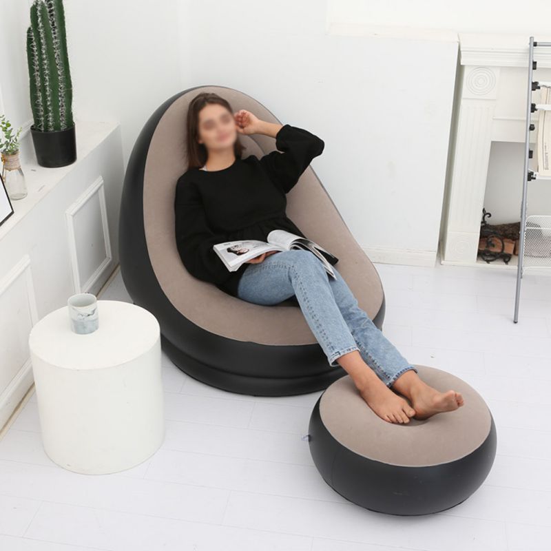 1 living room sofa furniture modern inflatable folding sofa plush sand outdoor garden footrest stool