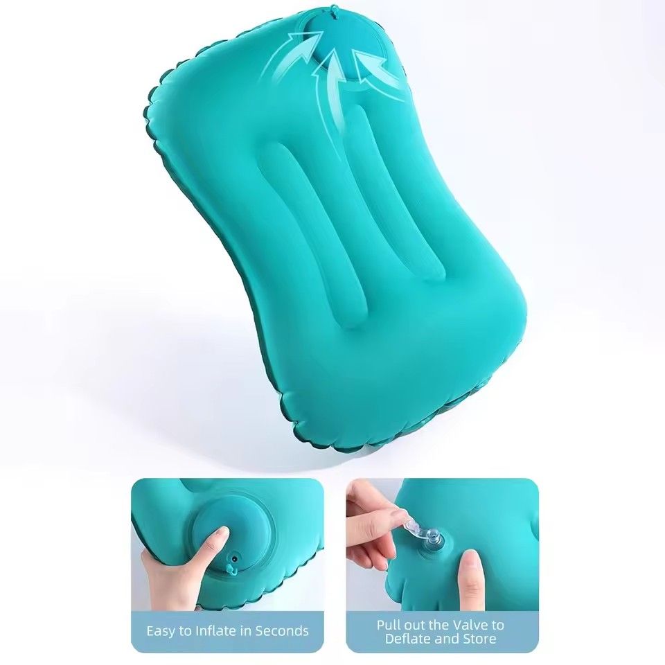 Portable and comfortable inflatable pillows, camping pillows, pool pillows, ultra soft car pillows, used for neck and waist support