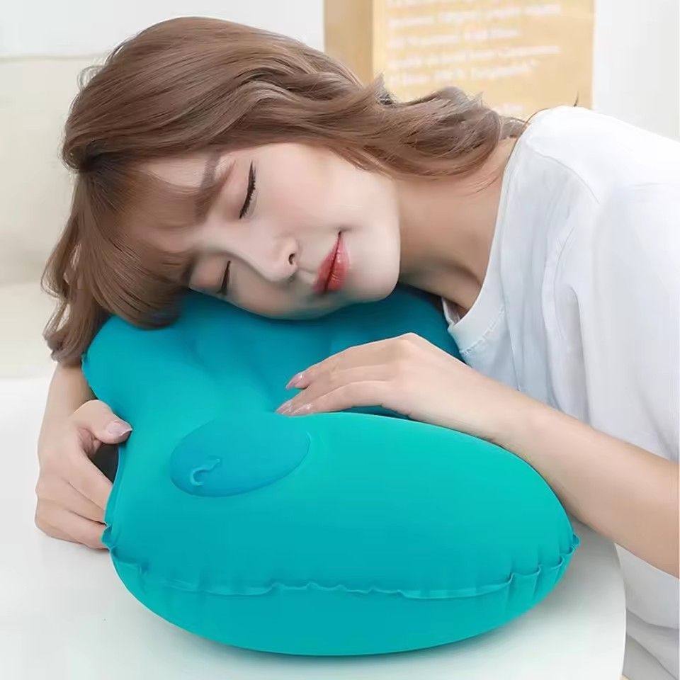 Portable and comfortable inflatable pillows, camping pillows, pool pillows, ultra soft car pillows, used for neck and waist support