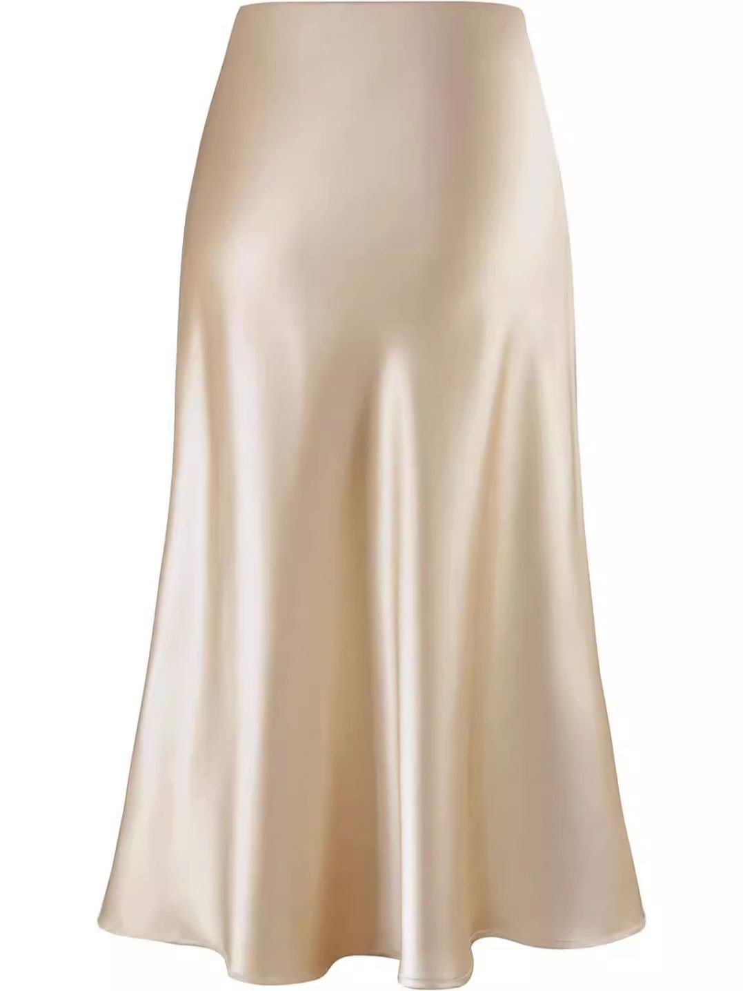 Fashion satin party long dress high waist solid color casual basic women's skirt fishtail skirt