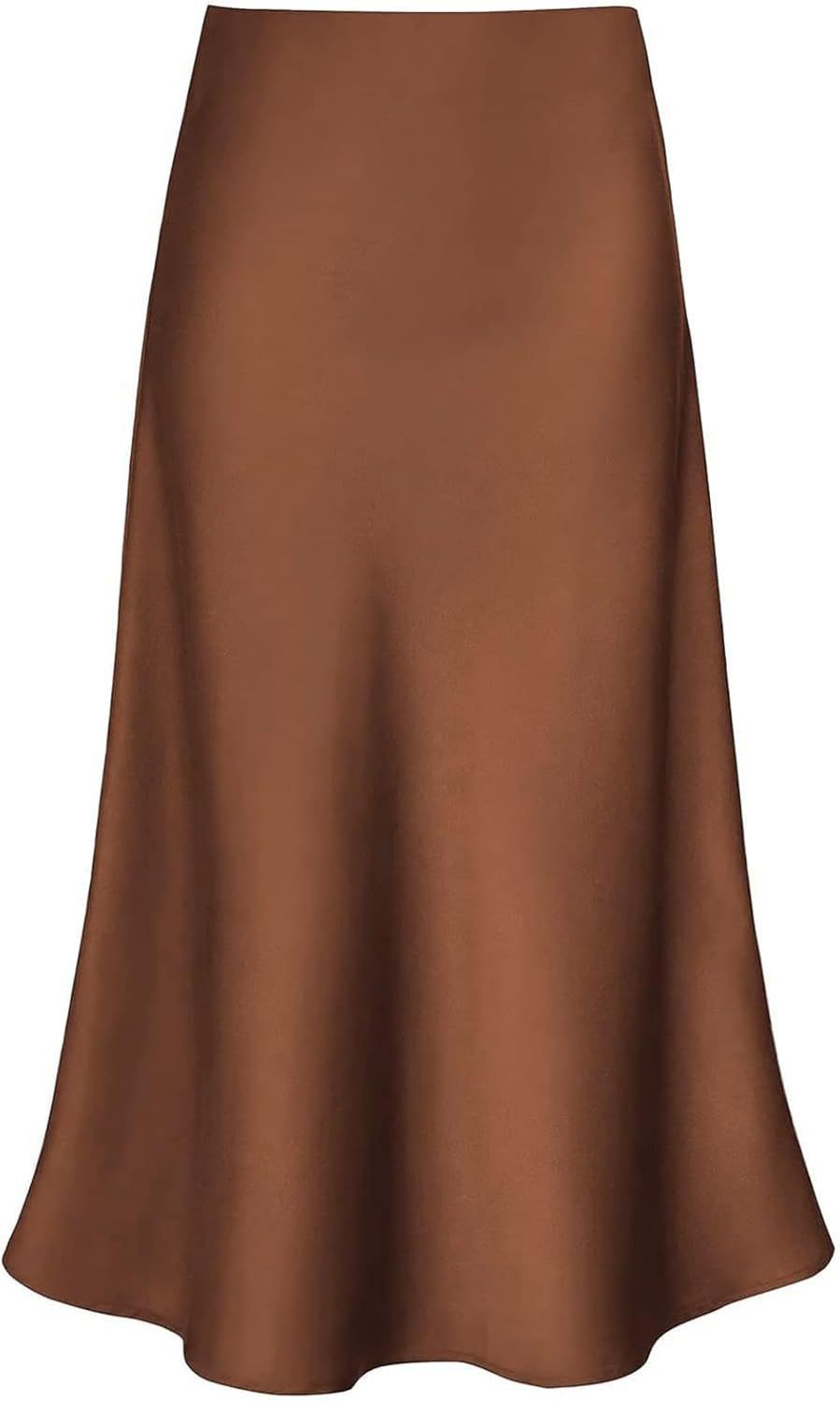 Fashion satin party long dress high waist solid color casual basic women's skirt fishtail skirt