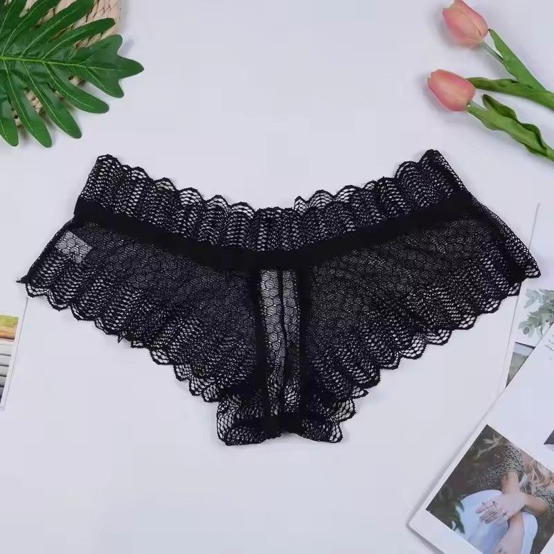 Sexy Panties Ladies High Waist Lace Thong and G String Lingerie Ladies Cutout Panties Lingerie