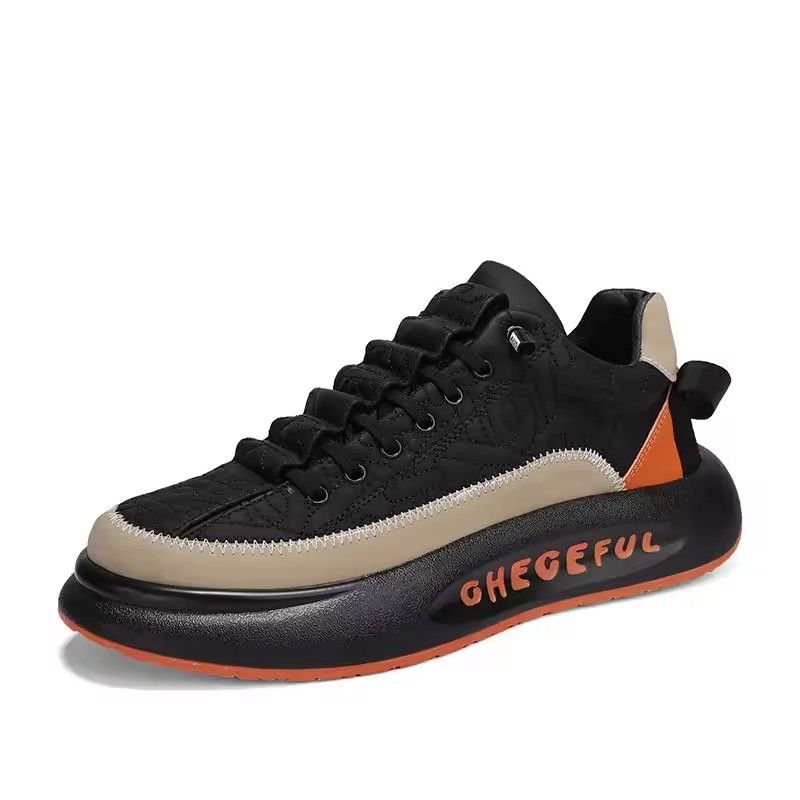 New work safety shoes, men's casual sports shoes, thick soled spring and autumn fashion shoes, rubber soles with shock-absorbing function, sports shoes