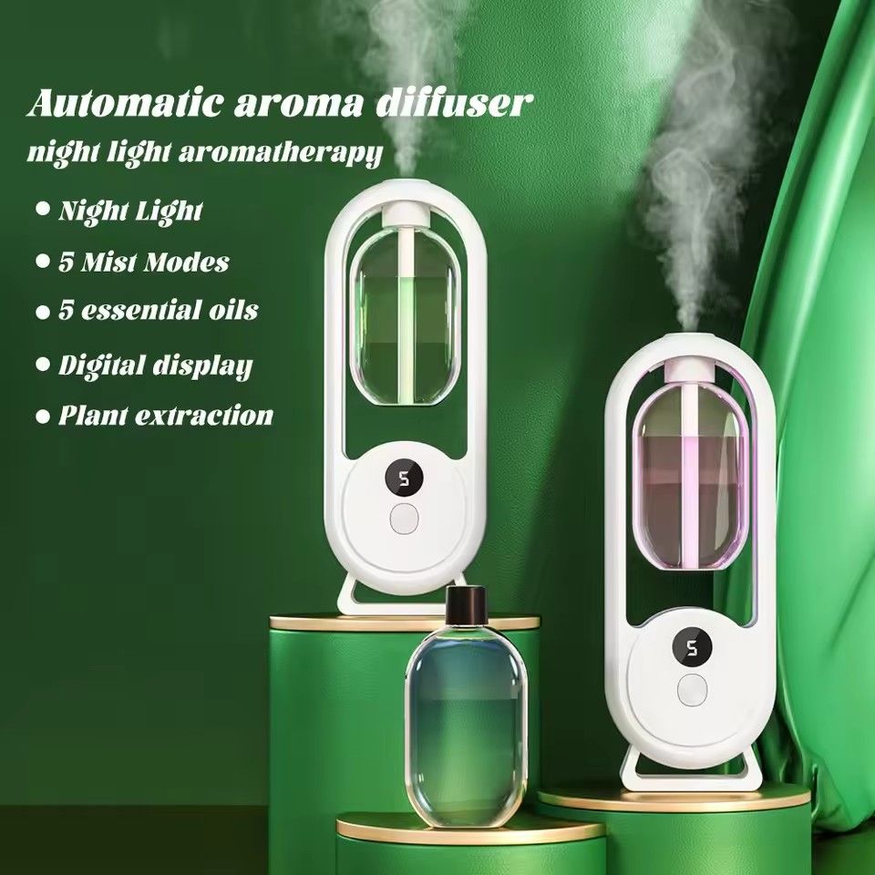Rechargeable portable aromatherapy machine Essential oil aromatherapy machine Timed air freshener Eliminates odor 5 modes Timed spray