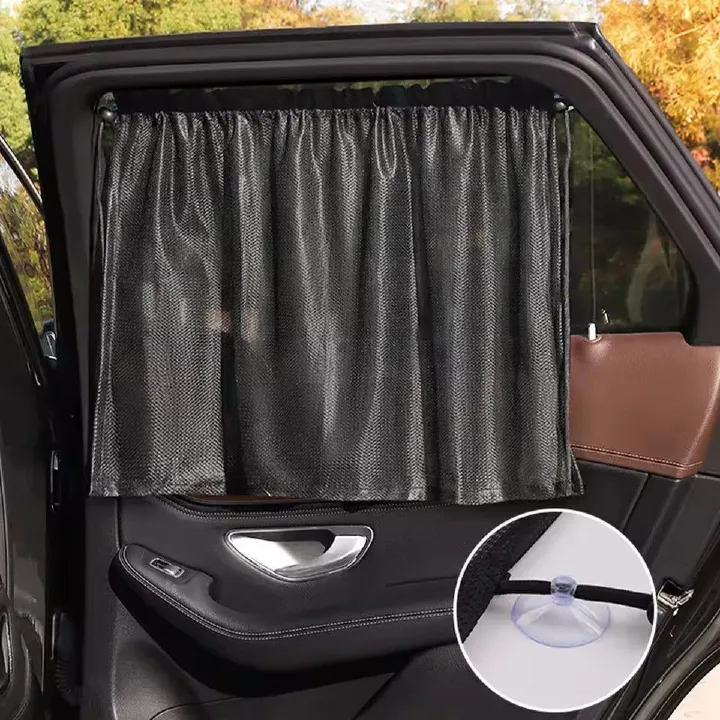 Car curtains, sunshades, suction cups, sunscreen and heat insulation barriers, car side windows, privacy sunshades