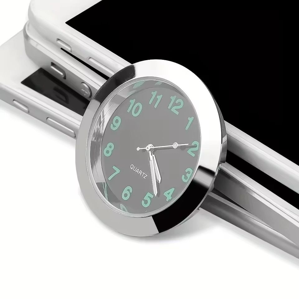 Universal circular car clock sticker, electronic watch, dashboard decoration, car accessories