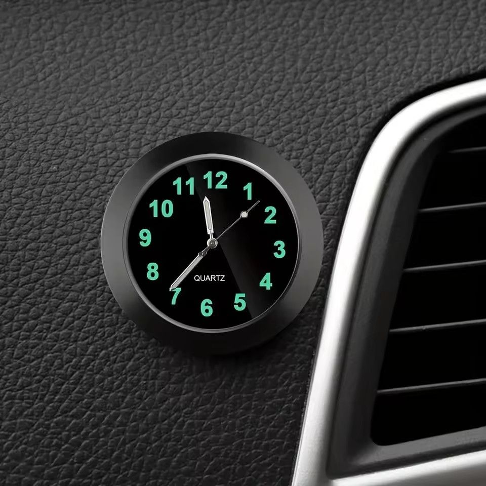 Universal circular car clock sticker, electronic watch, dashboard decoration, car accessories