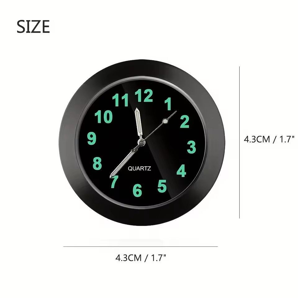 Universal circular car clock sticker, electronic watch, dashboard decoration, car accessories