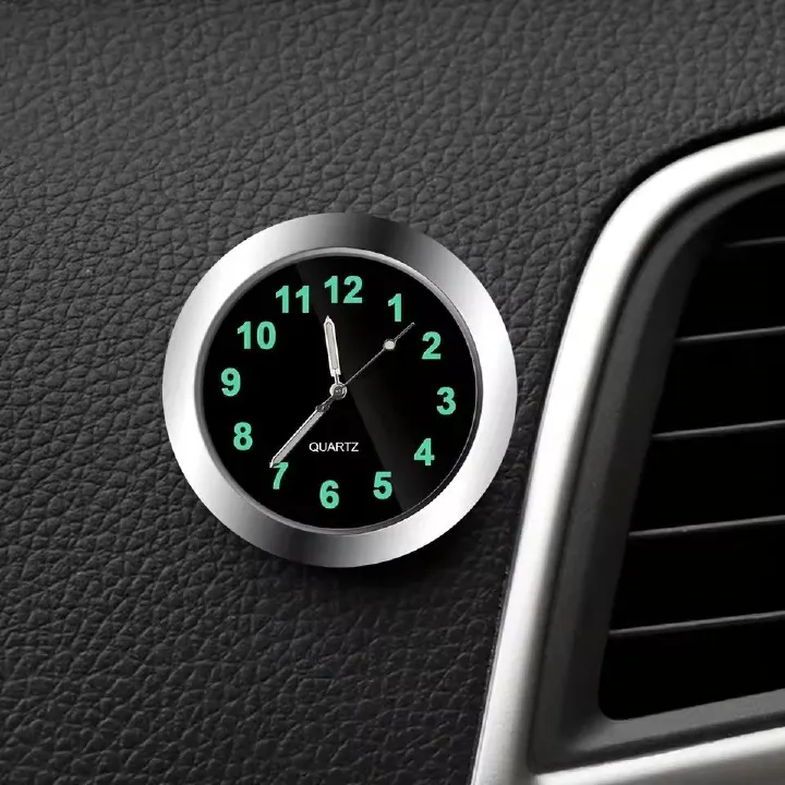 Universal circular car clock sticker, electronic watch, dashboard decoration, car accessories