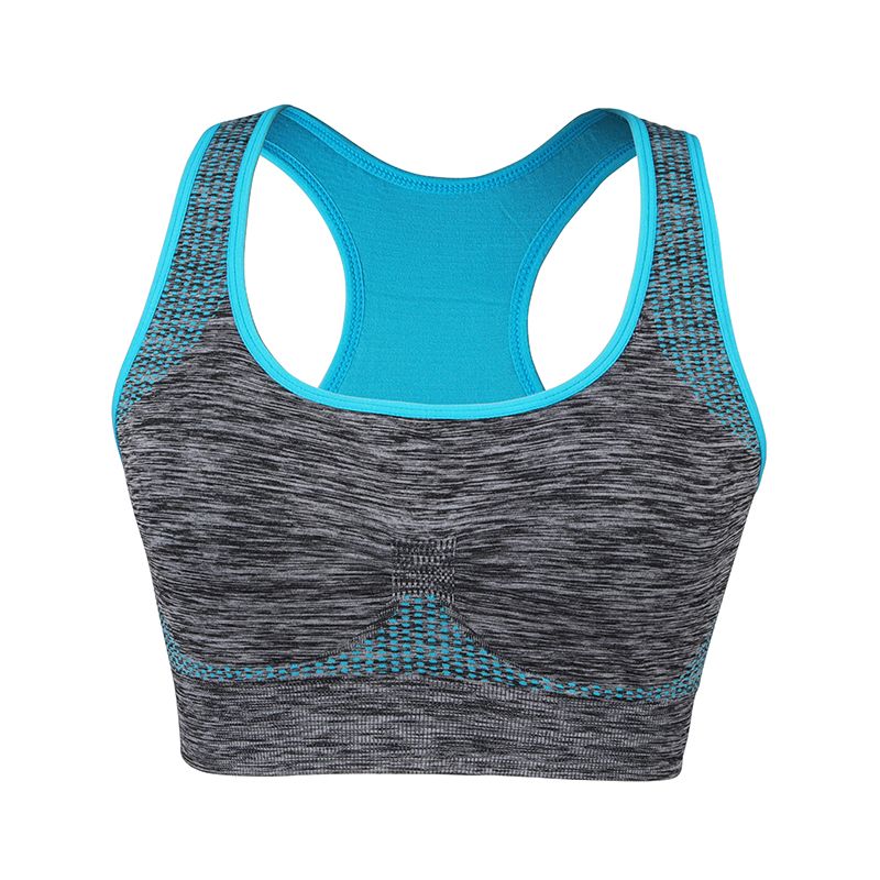 Shockproof quick drying sports vest for women with padding, pleated yoga bra, chest support, fitness running, seamless exercise bra