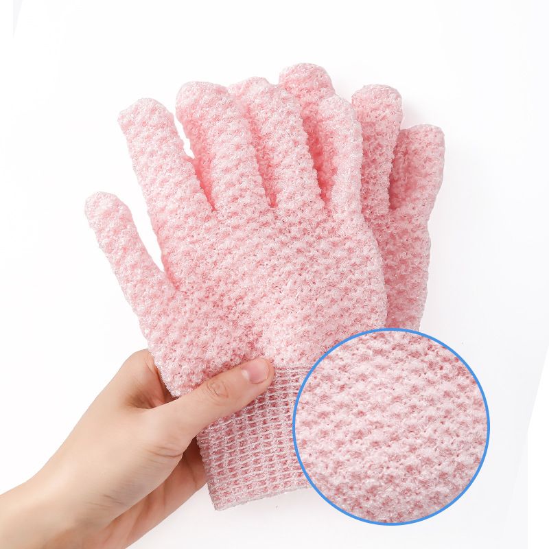 2pcs Shower Bath Scrub Gloves Body Brush Removal Dead Skin Body Wash Cleaning Exfoliate Peeling Glove Bathroom Body Care Tools