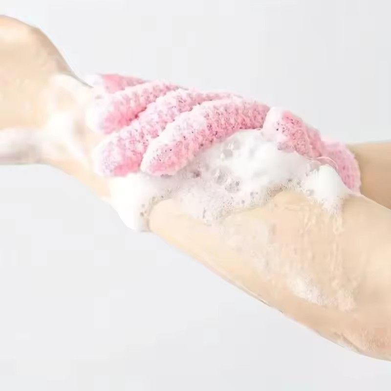 2pcs Shower Bath Scrub Gloves Body Brush Removal Dead Skin Body Wash Cleaning Exfoliate Peeling Glove Bathroom Body Care Tools