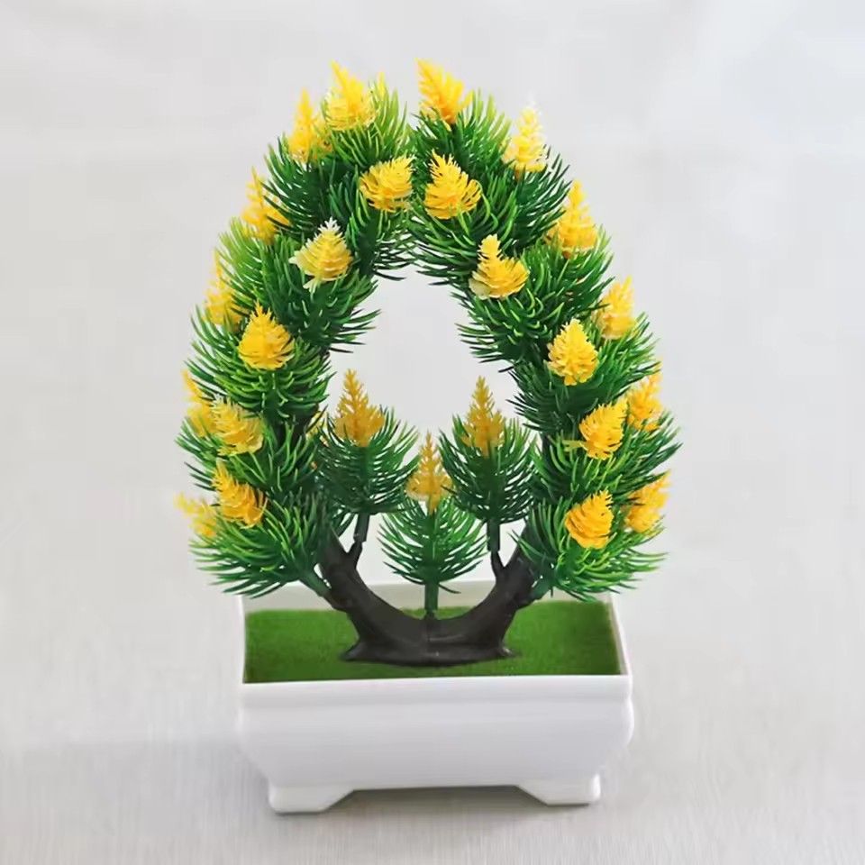 DIY artificial plants, simple bonsai, small trees, fake plants, fake flowers, potted plants, bathroom decoration, home decoration, hotel garden decoration