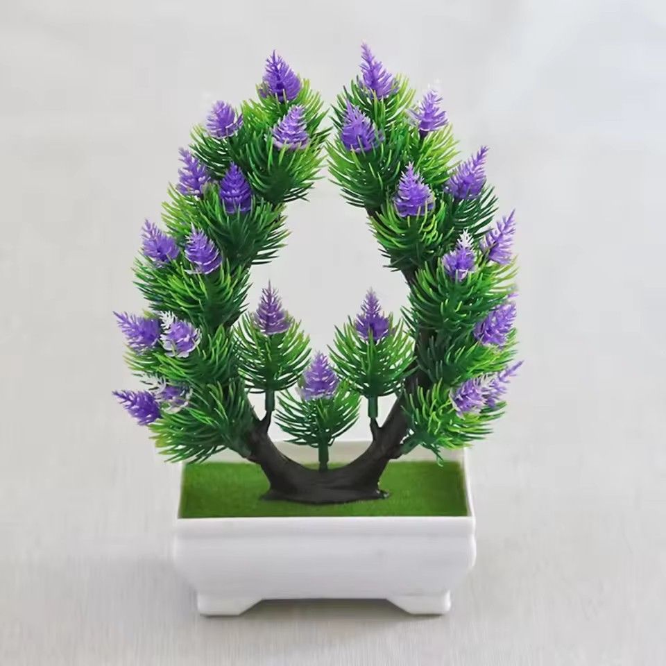DIY artificial plants, simple bonsai, small trees, fake plants, fake flowers, potted plants, bathroom decoration, home decoration, hotel garden decoration