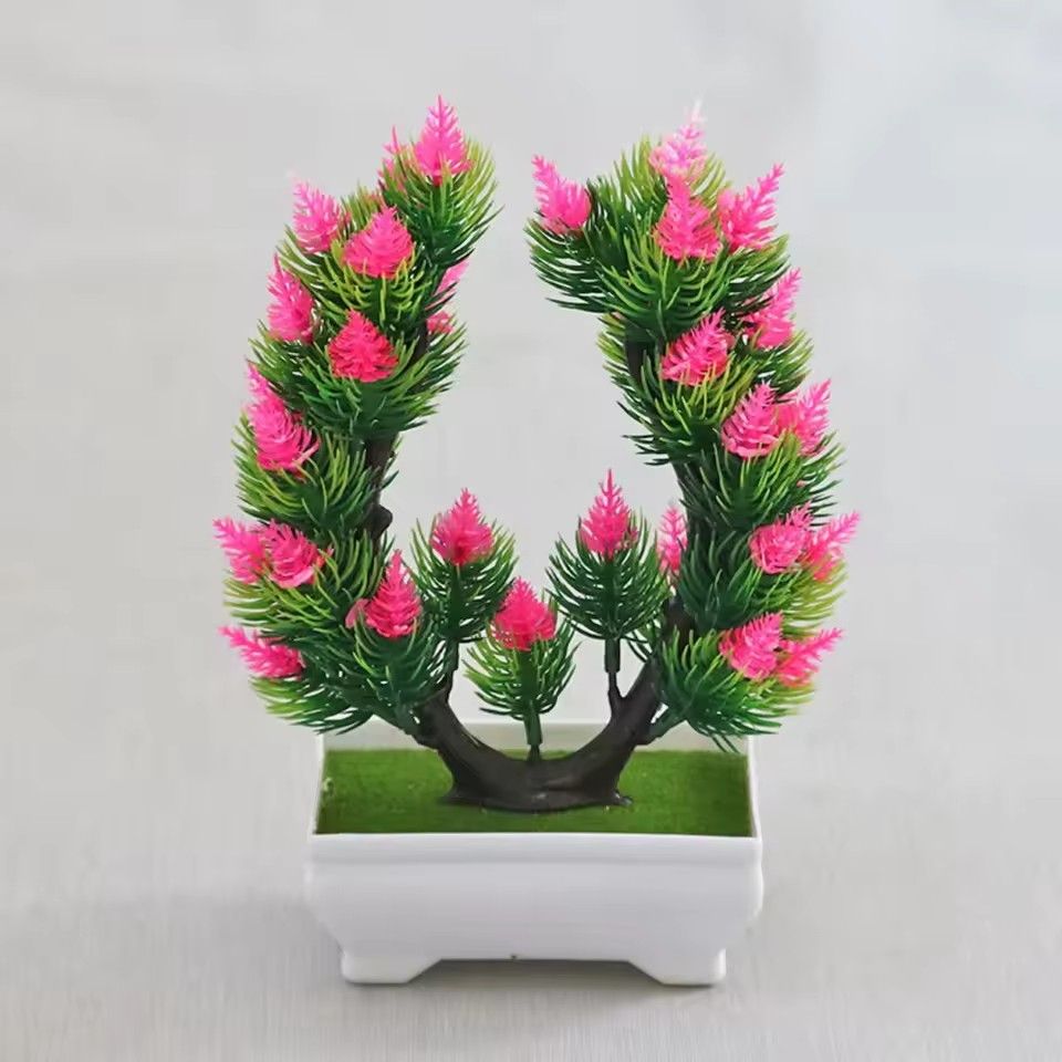 DIY artificial plants, simple bonsai, small trees, fake plants, fake flowers, potted plants, bathroom decoration, home decoration, hotel garden decoration