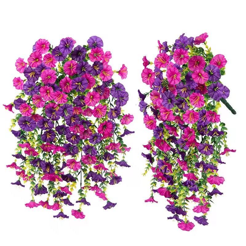 UV resistant artificial hanging flower artificial morning glory outdoor hanging giant plant balcony garden decoration wedding party
