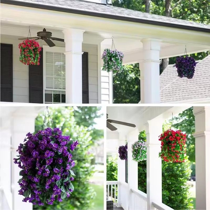 UV resistant artificial hanging flower artificial morning glory outdoor hanging giant plant balcony garden decoration wedding party