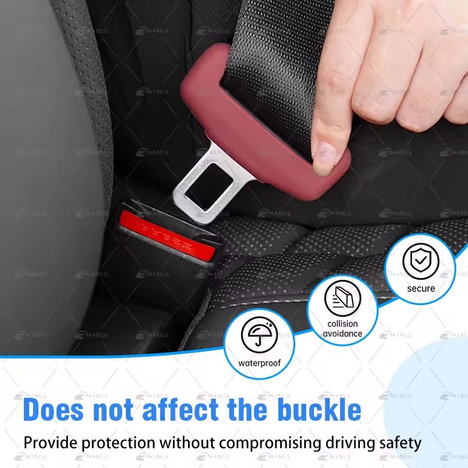 Car seat belt protective cover, silicone seat belt plug, wear-resistant, anti-collision, anti abnormal noise interior accessories, modified parts