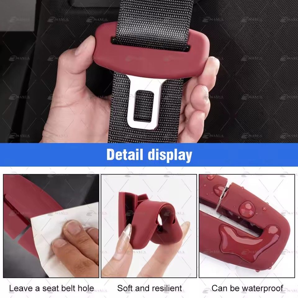 Car seat belt protective cover, silicone seat belt plug, wear-resistant, anti-collision, anti abnormal noise interior accessories, modified parts