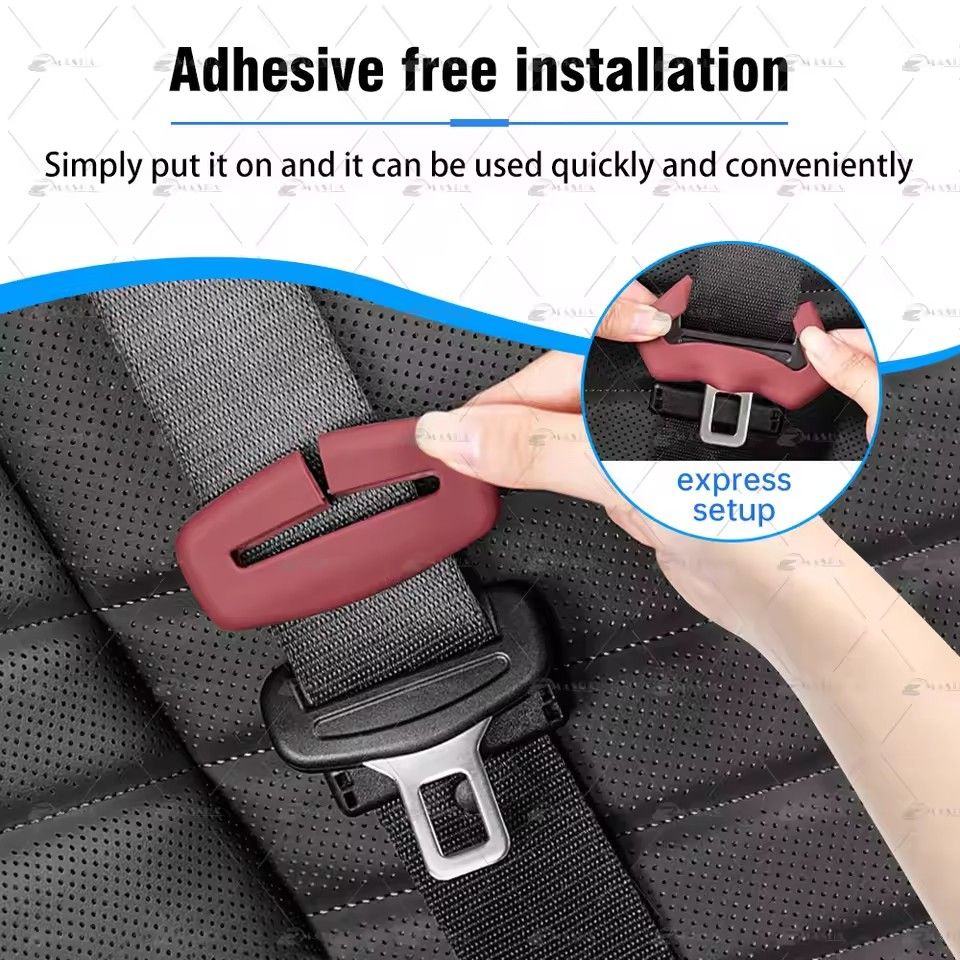 Car seat belt protective cover, silicone seat belt plug, wear-resistant, anti-collision, anti abnormal noise interior accessories, modified parts