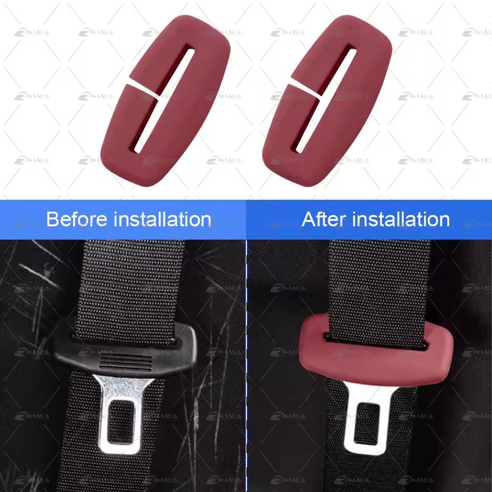 Car seat belt protective cover, silicone seat belt plug, wear-resistant, anti-collision, anti abnormal noise interior accessories, modified parts