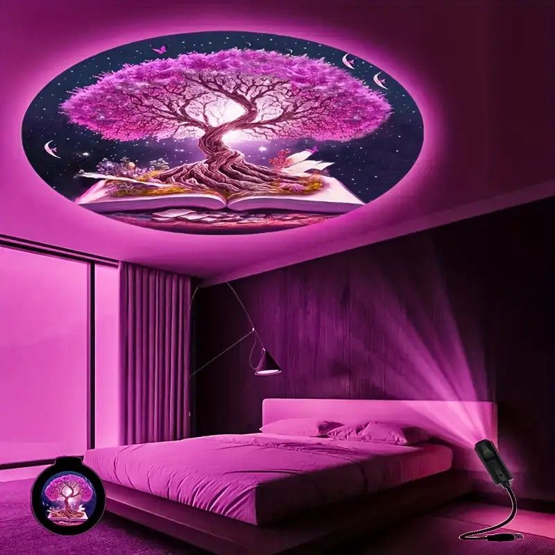 Home Romantic Bedroom Atmosphere LED Projection Light Advanced Starry Sky Light High Brightness Ins Creative Desktop Night Light