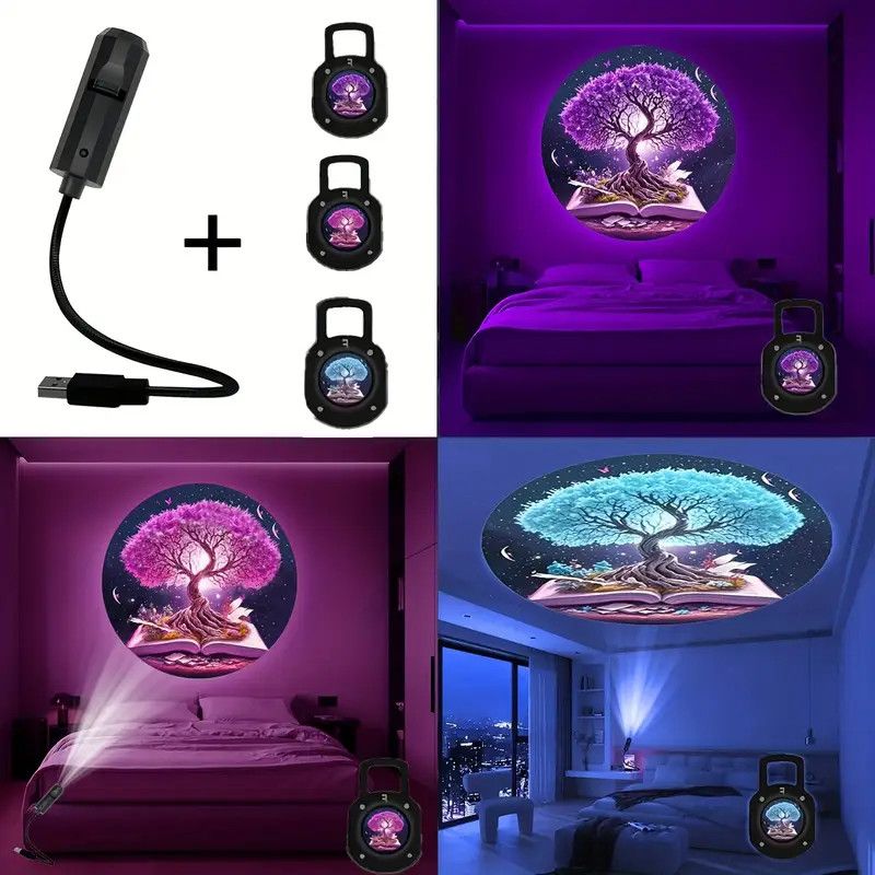 Home Romantic Bedroom Atmosphere LED Projection Light Advanced Starry Sky Light High Brightness Ins Creative Desktop Night Light