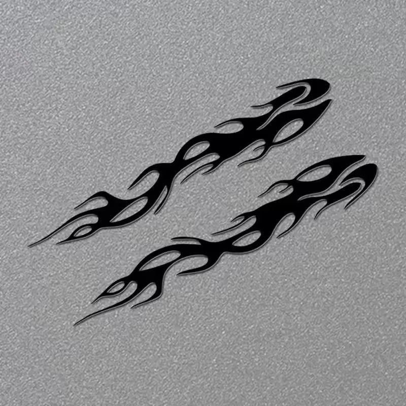1 pair of 24x4 cm flame strips car stickers, body bumpers, windows, motorcycles, laptops, walls, vinyl stickers, car modification accessories