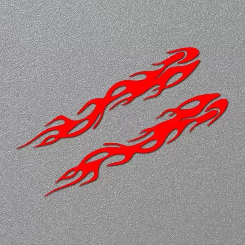 1 pair of 24x4 cm flame strips car stickers, body bumpers, windows, motorcycles, laptops, walls, vinyl stickers, car modification accessories