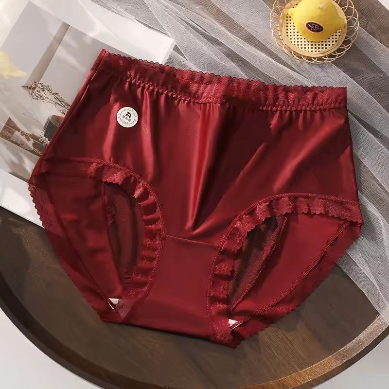 High quality women's underwear sexy women lace underwear satin plus size underwear women hollow underwear women