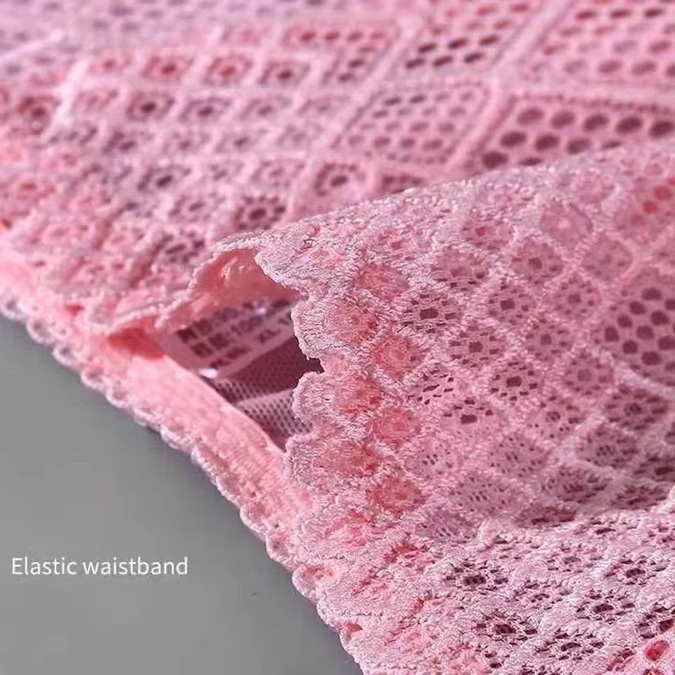 New ladies underwear underwear sexy lace underwear high-fitting girls short high-waist underwear diamond mesh panties