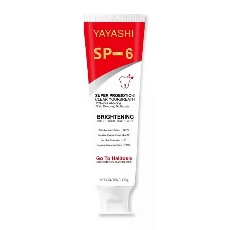 SP-6 probiotic toothpaste whitens teeth, eliminates plaque stains, whitens teeth, promotes oral hygiene, freshens breath, Denta 120g