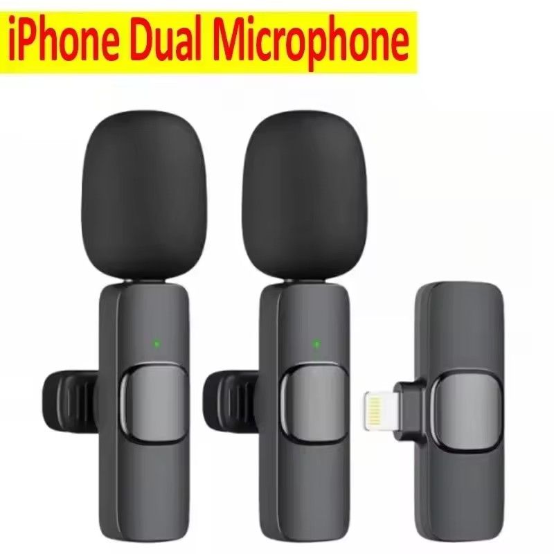New wireless lavalier microphone portable audio and video recording mini microphone suitable for iPhone, Android, live streaming, gaming, phone calls microphone