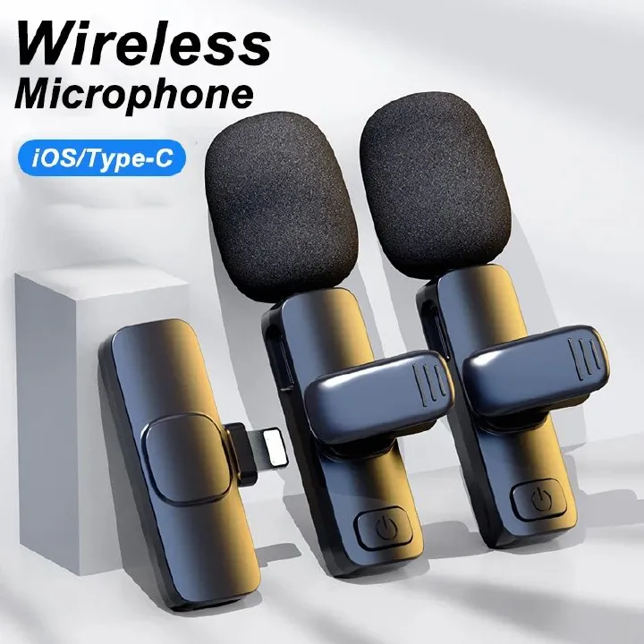 New wireless lavalier microphone portable audio and video recording mini microphone suitable for iPhone, Android, live streaming, gaming, phone calls microphone